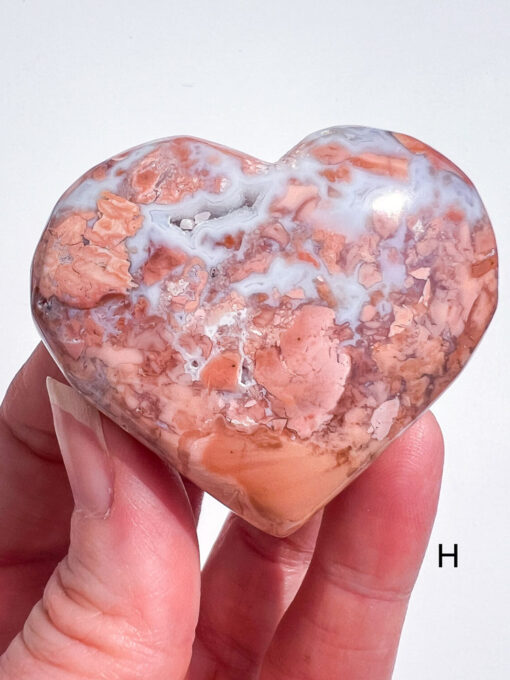 Pink Agate Heart