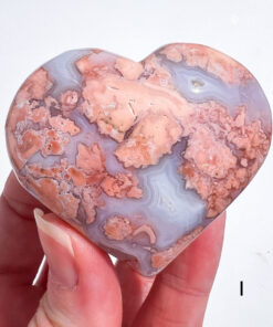 Pink Agate Heart