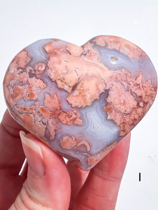 Pink Agate Heart