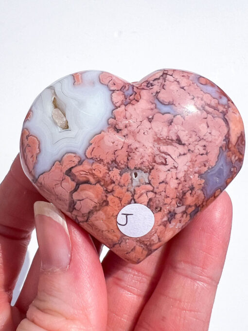 Pink Agate Heart