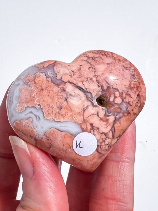 Pink Agate Heart