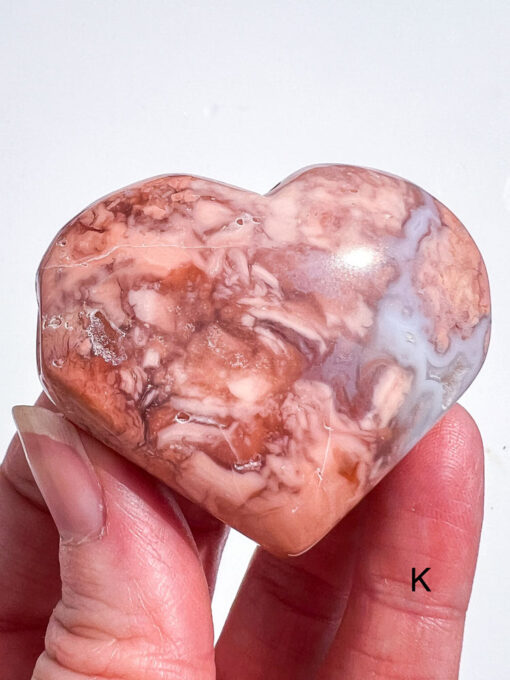 Pink Agate Heart