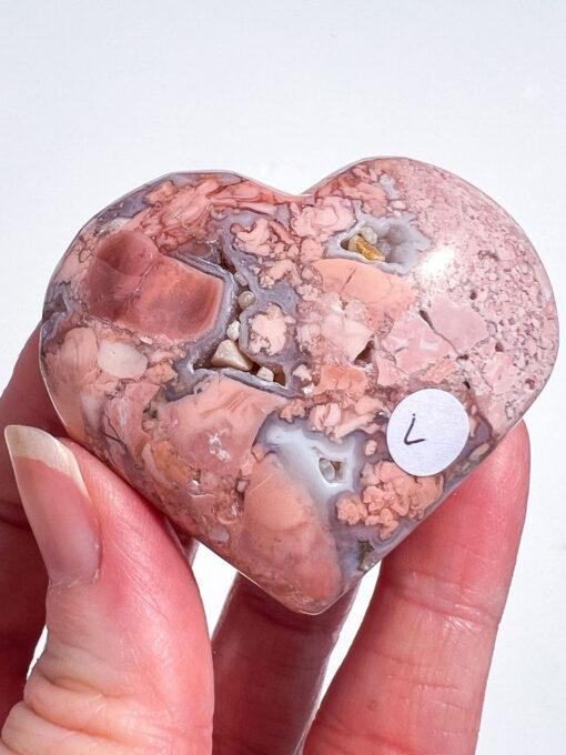 Pink Agate Heart