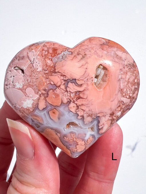 Pink Agate Heart