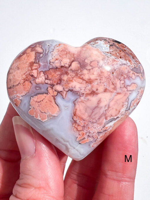 Pink Agate Heart