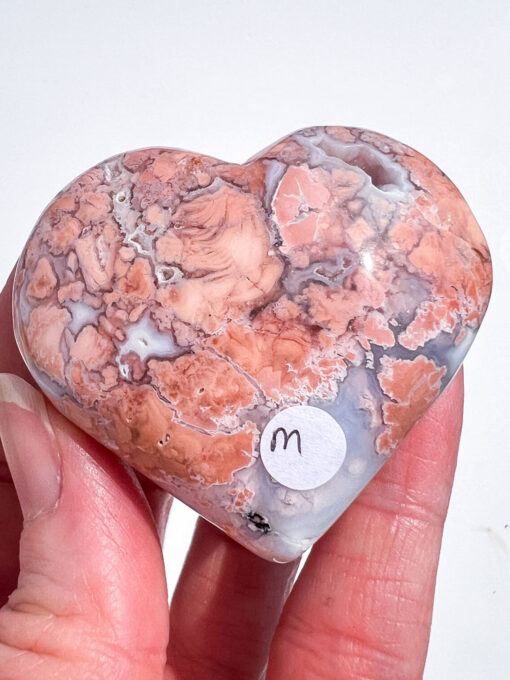 Pink Agate Heart