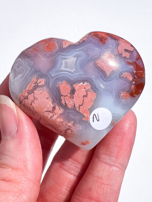 Pink Agate Heart