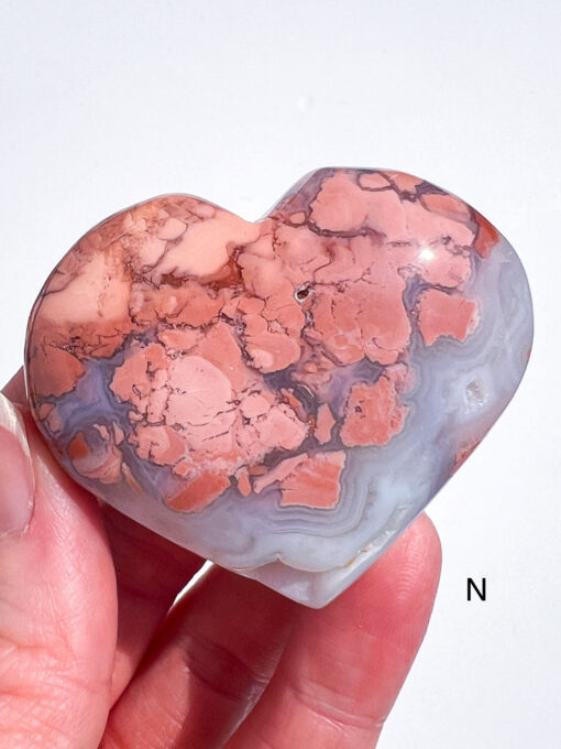 Pink Agate Heart