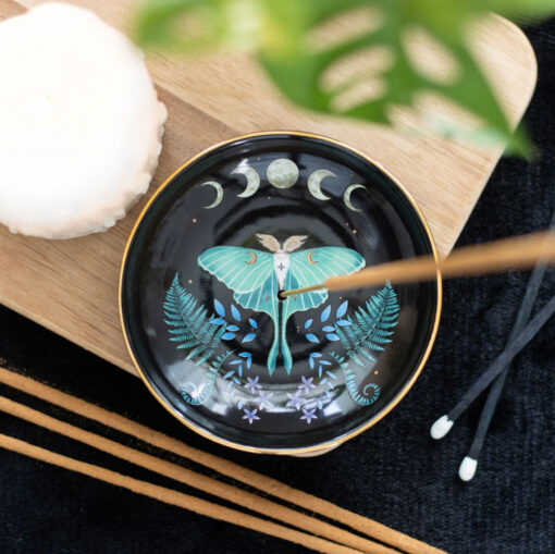 Luna moth incense stick holder