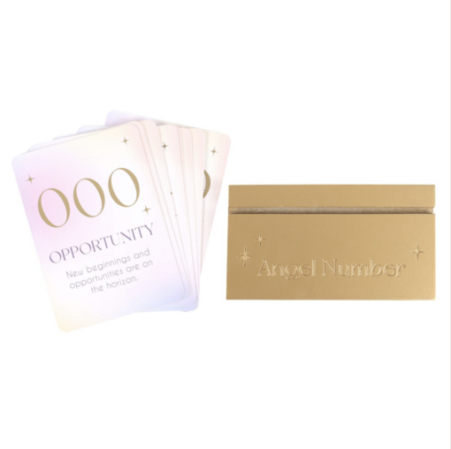 Angel Number Affirmation Cards With Wooden Stand