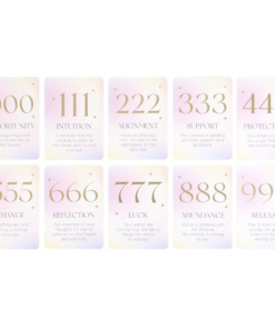 Angel Number Affirmation Cards With Wooden Stand