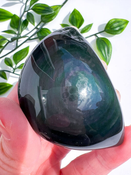 Rainbow Obsidian moon