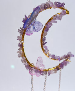 Amethyst Chip Moon Sun Catcher