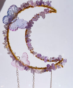 Amethyst Chip Moon Sun Catcher