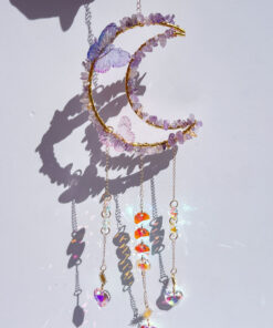 Amethyst Chip Moon Sun Catcher