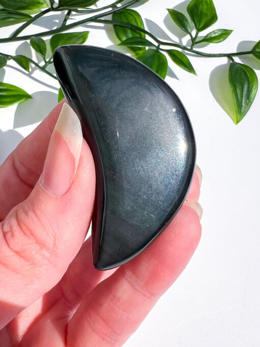 Rainbow Obsidian moon