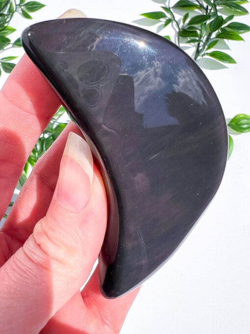 Rainbow Obsidian moon