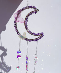 Amethyst Chip Moon Sun Catcher