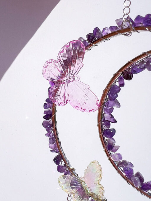 Amethyst Chip Moon Sun Catcher