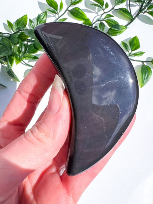 Rainbow Obsidian moon