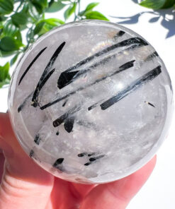 Tourmaline in Quartz sphere