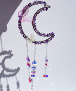 Amethyst Chip Moon Sun Catcher