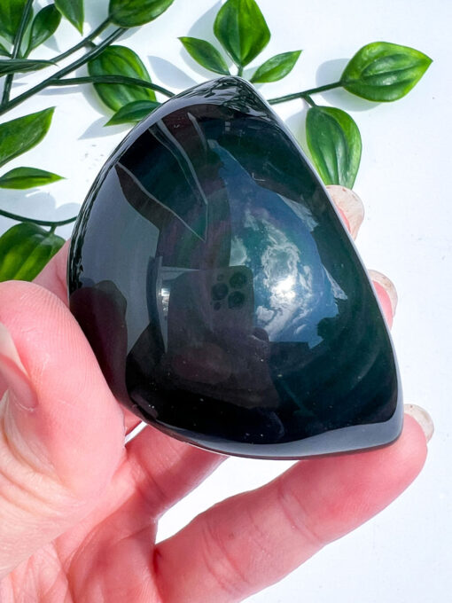 Rainbow Obsidian moon