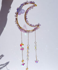 Amethyst Chip Moon Sun Catcher