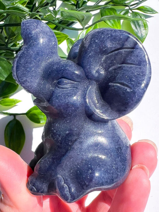 Blue Aventurine elephant