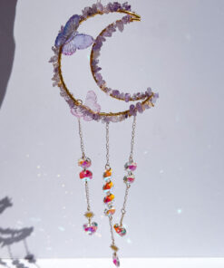 Amethyst Chip Moon Sun Catcher