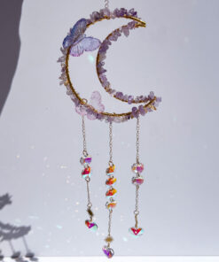 Amethyst Chip Moon Sun Catcher