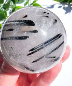 Tourmaline in Quartz sphere