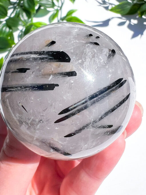 Tourmaline in Quartz sphere