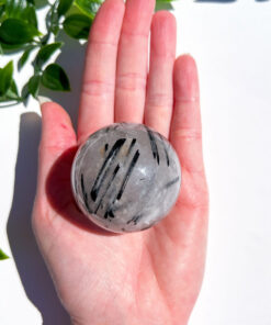 Tourmaline in Quartz sphere