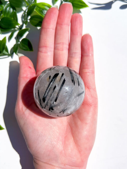 Tourmaline in Quartz sphere