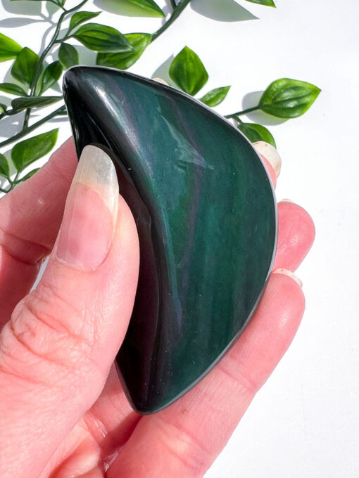 Rainbow Obsidian moon