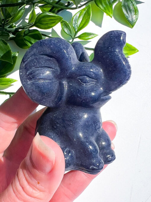 Blue Aventurine elephant