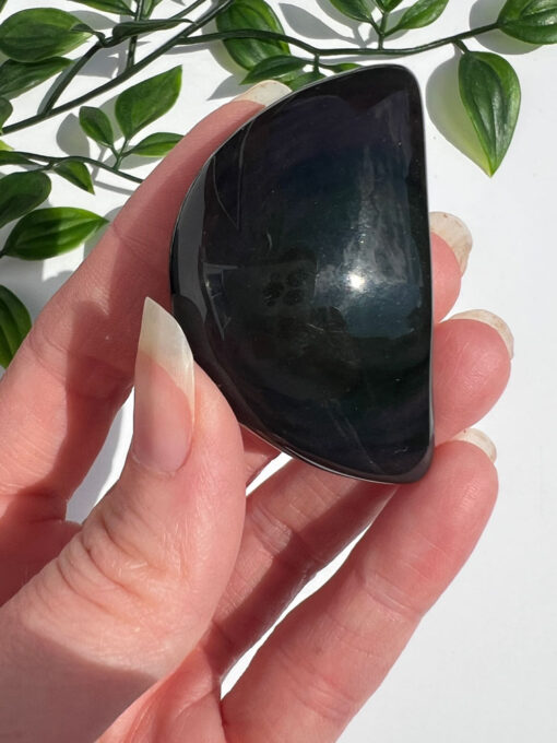 Rainbow Obsidian moon