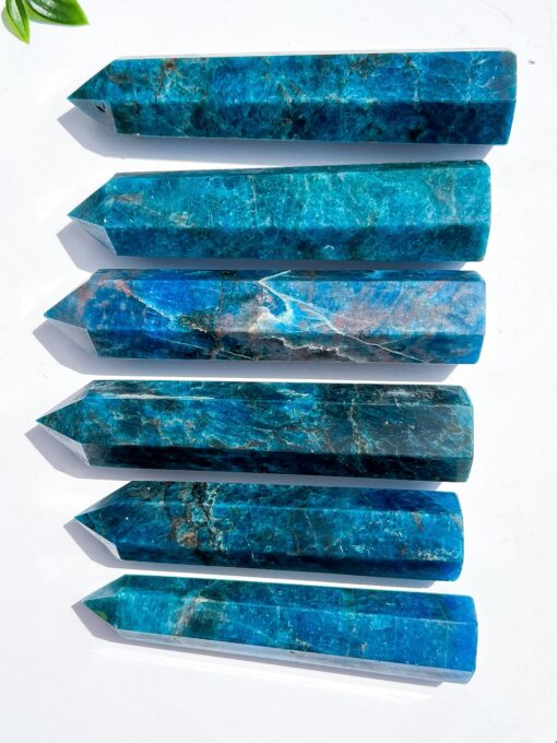 Blue Apatite Tower | C | 0.3kg (chipped tip since photo taken) - Image 2