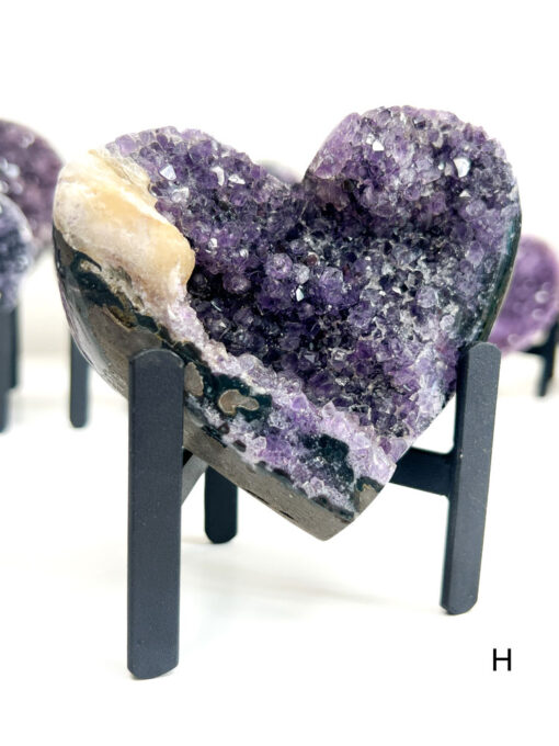 Amethyst Heart Cluster on Stand