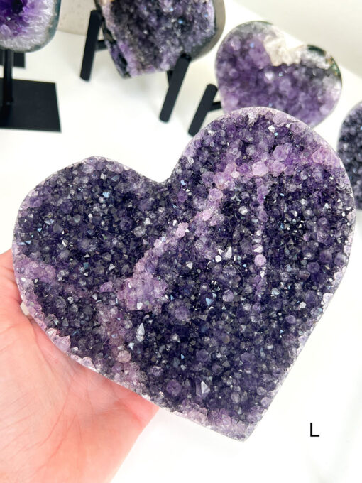 Amethyst Heart Cluster on Stand