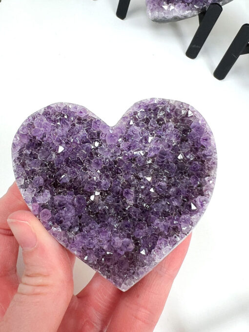 Amethyst Heart Cluster on Stand