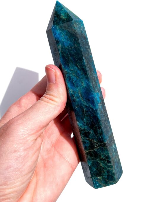 Blue Apatite Tower | C | 0.3kg (chipped tip since photo taken)