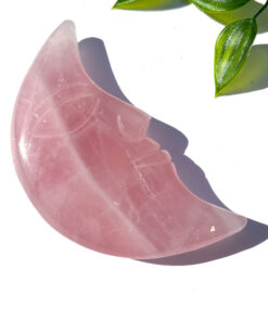 Rose Quartz moon face