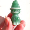 Green Aventurine cat with a hat