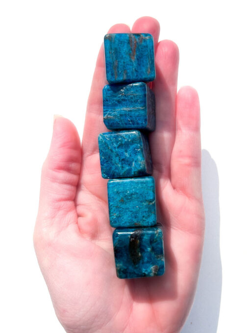 Blue Apatite Cube