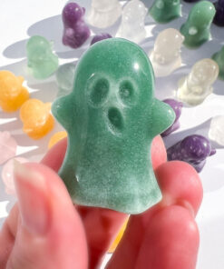 Green Aventurine ghost carving