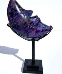 Rare Charoite Moon Face on a Stand