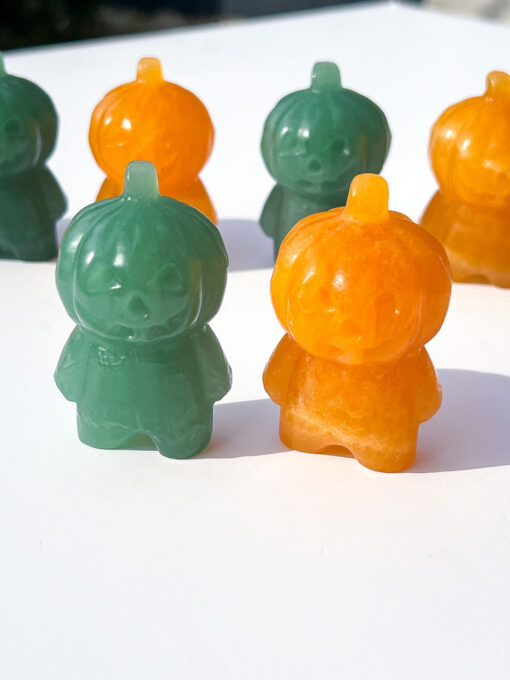 Orange Calcite pumpkin people