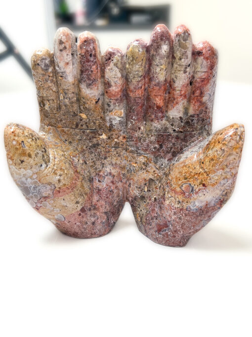 Ocean Jasper hands carving